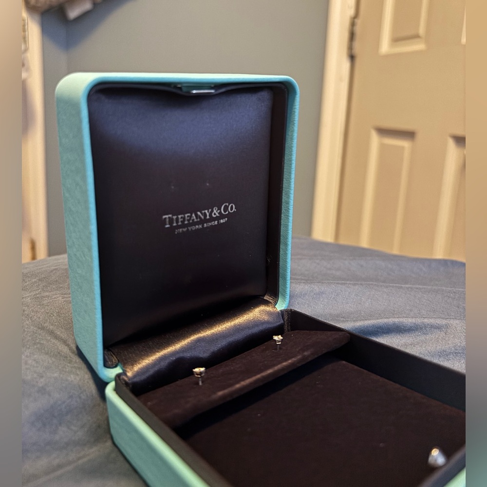 Tiffany & Co. Stud Earrings in Iconic Blue Box